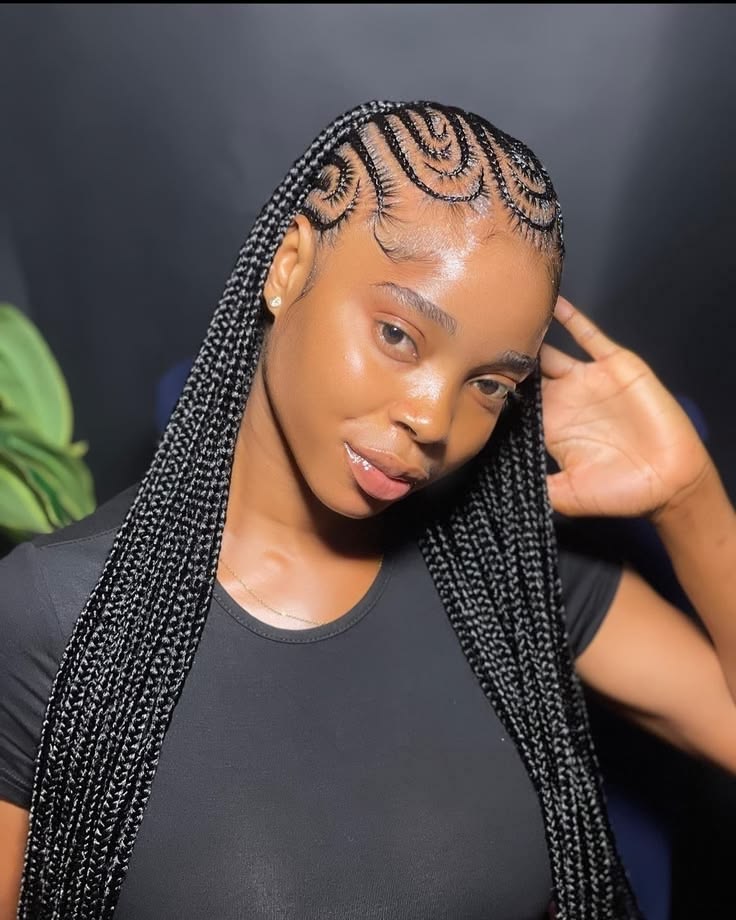 Prestation Fulani braids & vanille réalisée au salon MS Beauty
